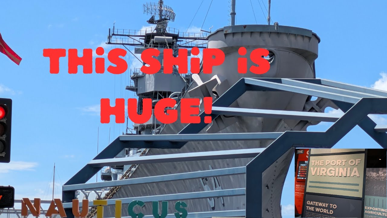 Этот линкор просто ОГРОМНЫЙ! 😲 | USS Wisconsin, видеоблог Nauticus в Норфолке, штат Вирджиния