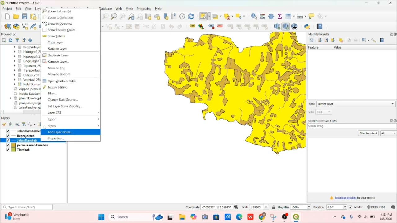UAS Sistem Informasi Geografis // Pembuatan Peta Daerah Sampang Desa Tlambah