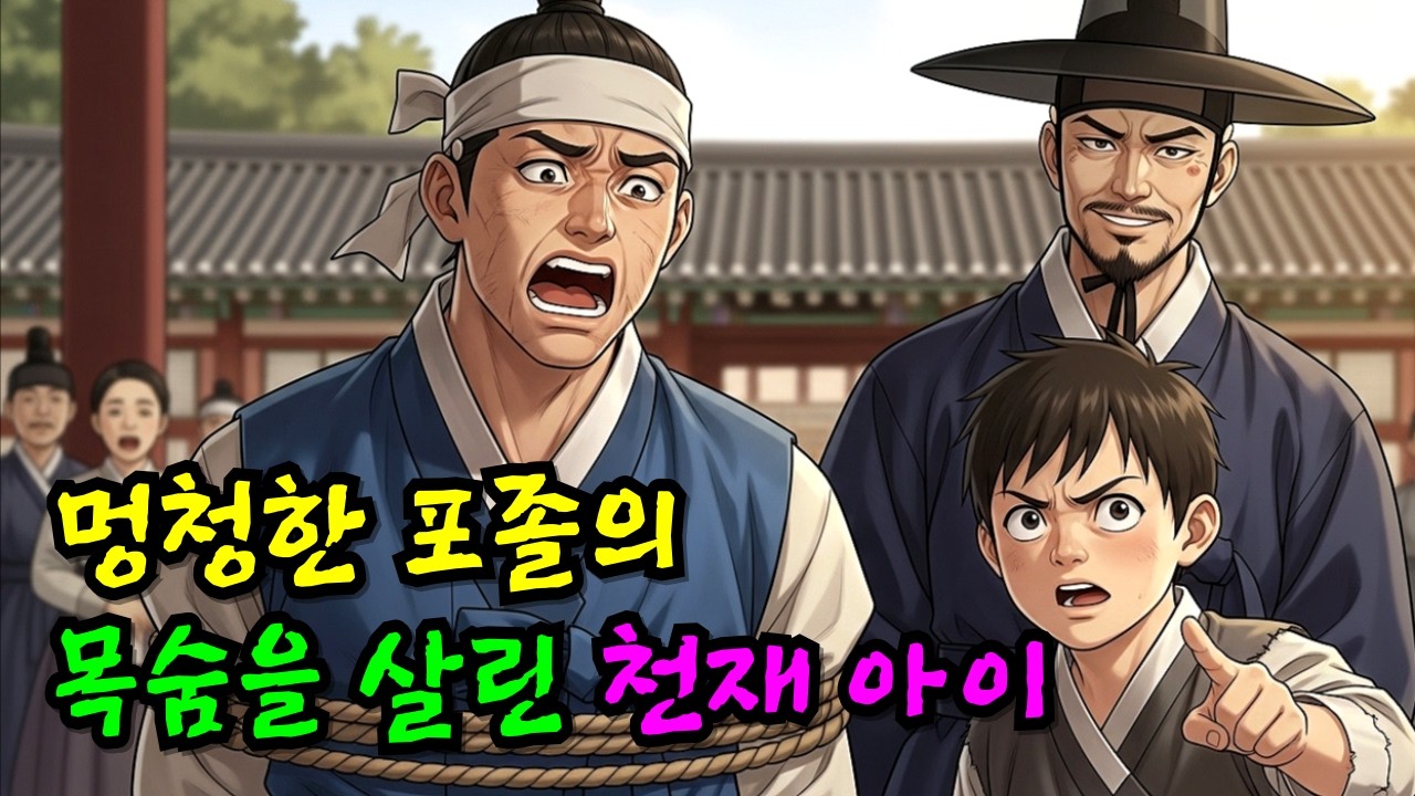 멍청한 포졸의 목숨을 살려준 천재아이... 이 아이의 정체는? | 야담 | 민담 | 옛날이야기