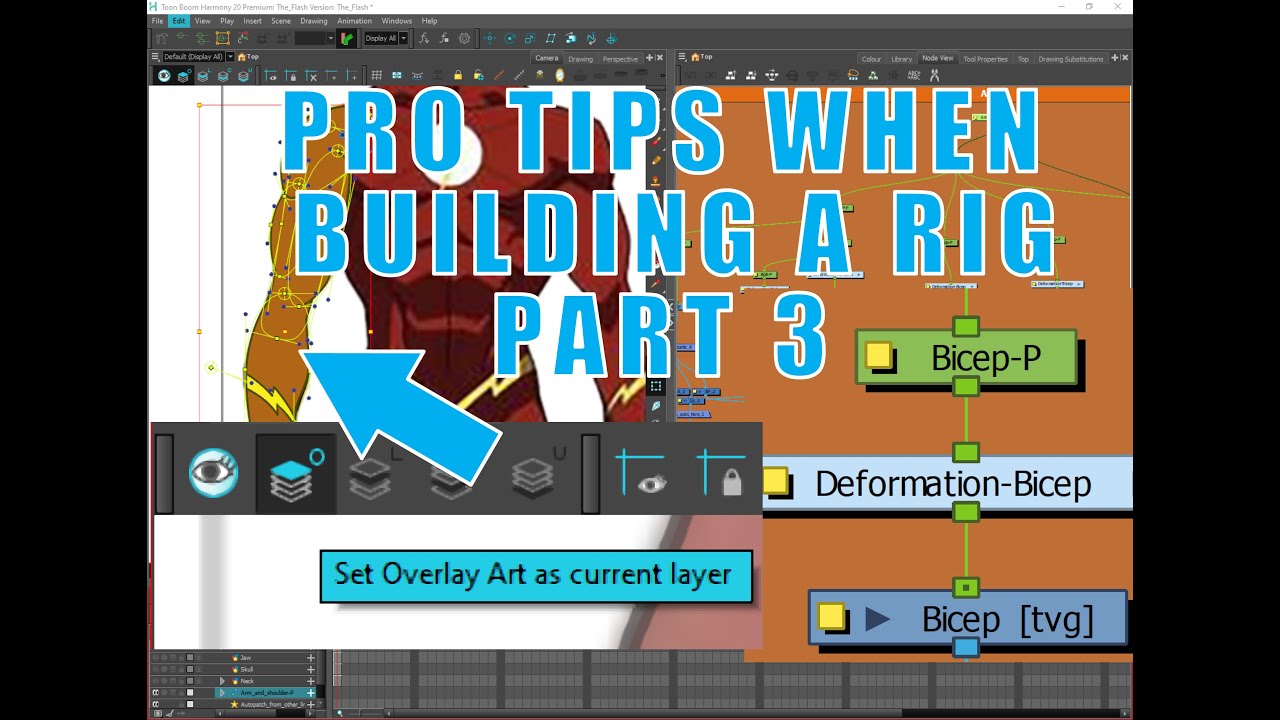 Pro Tips when building a rig in Toon Boom harmony Part 3 (The Flash)