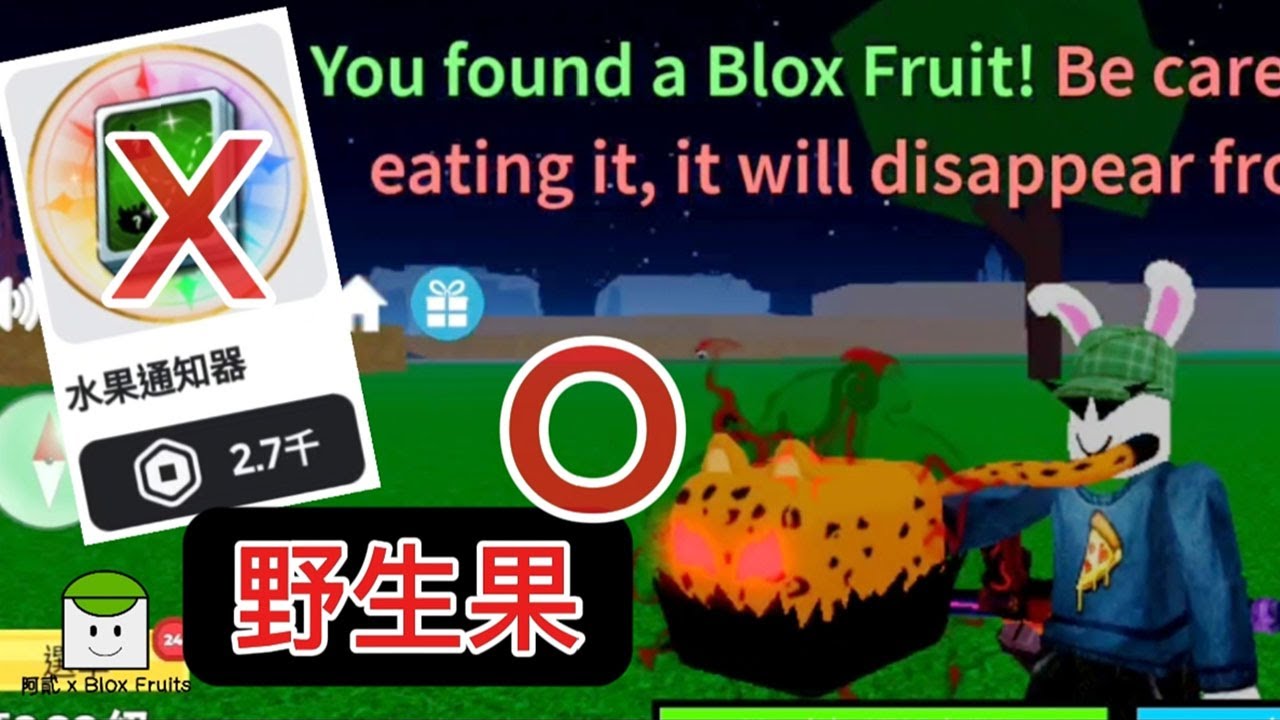 Blox Fruits｜小技巧｜沒有果探，也能找到野生果實！ → 0課金，也能知道果實生成時間的方法！ #Roblox海賊王