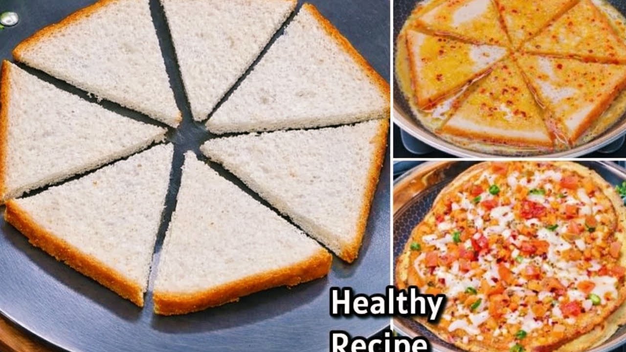 Must Try 😋 2 Min Bread Egg Sandwich Pizza | Healthy Recipe | Easy Breakfast Snack/kids snacks