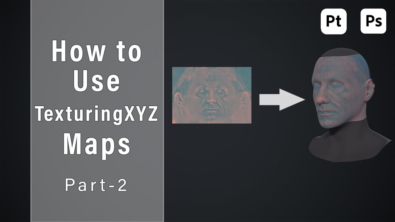 How to use Texturing XYZ Multi-Channel Face Maps | Substance 3d Painter & Photoshop | Part-2