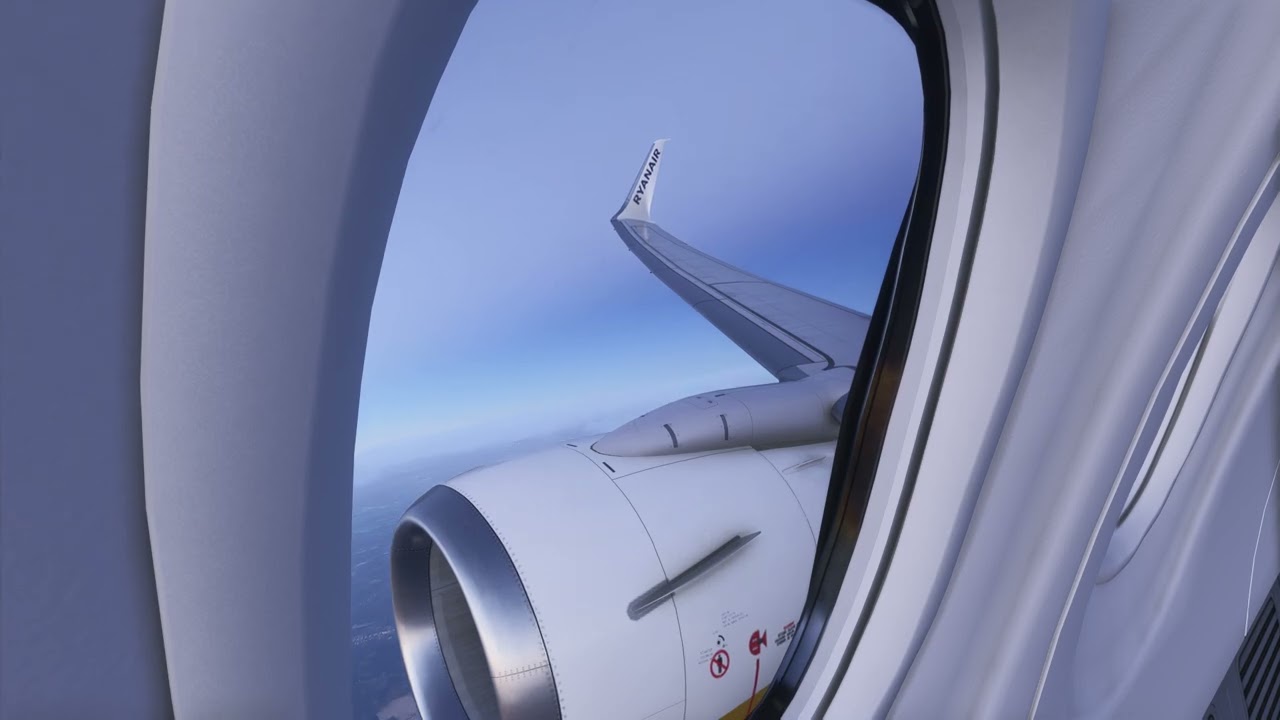 Msfs2024, Leeds - Dublin || RYANAIR 737-800 FULL FLIGHT WING VIEW