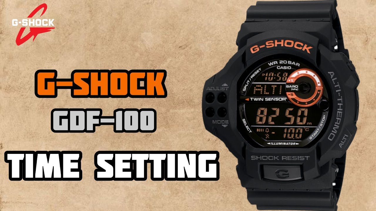 How to setting time a G-Shock GDF-100 Watch | SolimBD