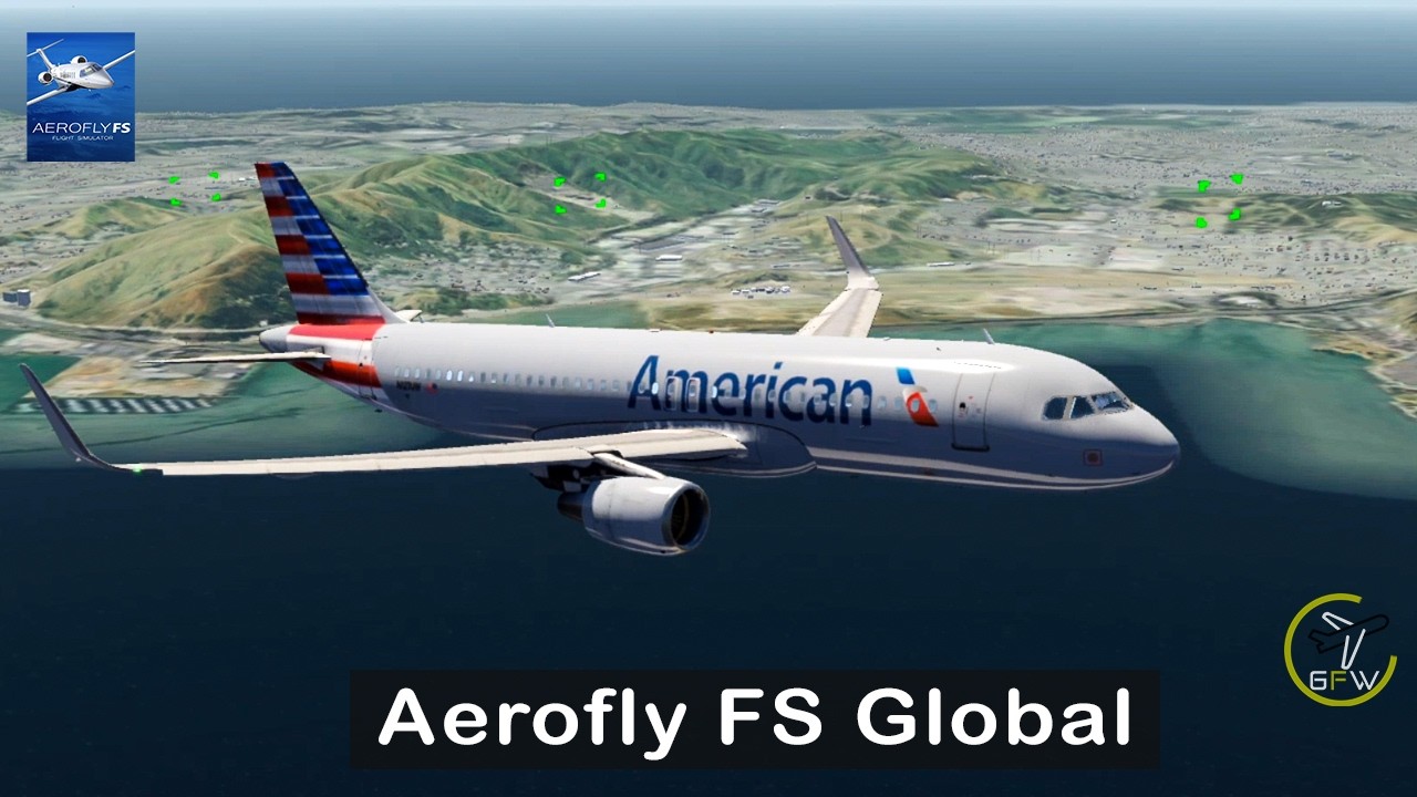 AEROFLY FS GLOBAL|Airbus A320-200 | KSFO✈️ - KSAC | American Airlines| Realistic Operations
