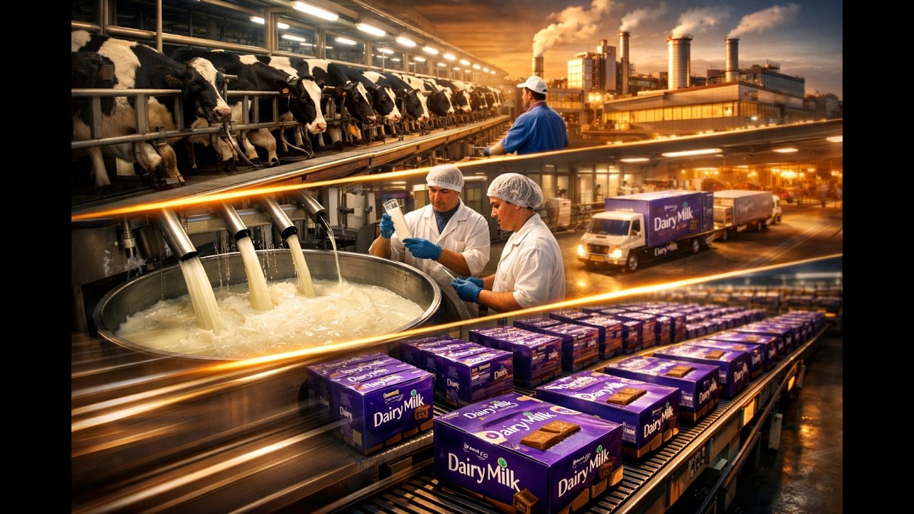 Amazing Cow Milk Processing to Chocolate – From Clean Cow Washing to Hygienic Milking Process |