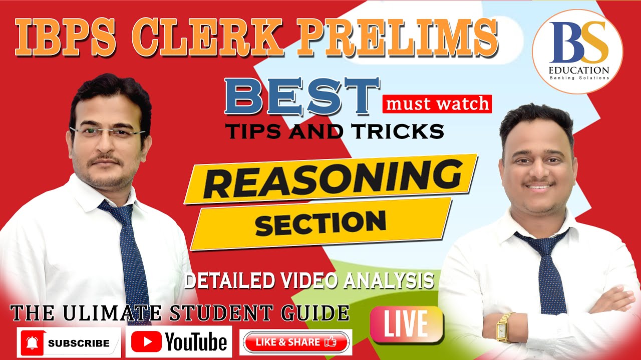 IBPS CLERK PRELIMS MOCK -Reasoning Section Detailed discussion.