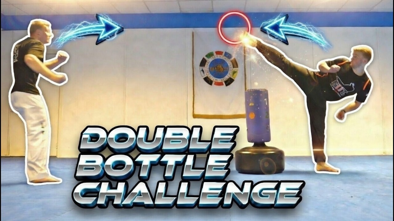 Martial Arts Double Bottle Challenge | Taekwondo Kick Challenge