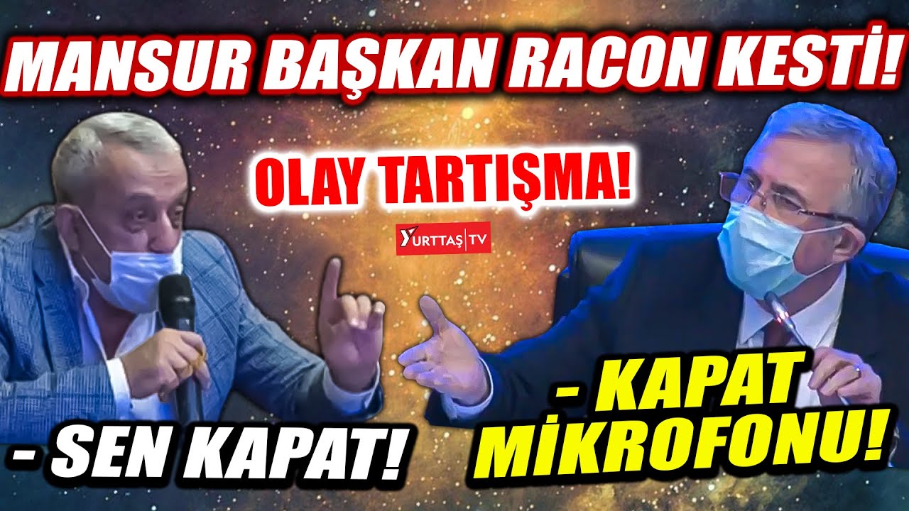Mansur Yavaş racon kesti! Sana söz vermedim konuşamazsın! Alın mikrofonu elinden!