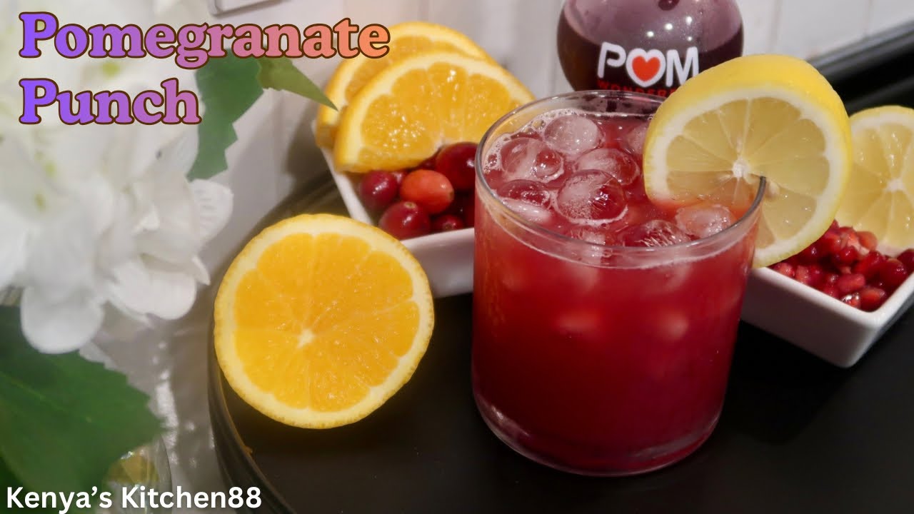 Pomegranate Holiday Punch Cocktail Recipe | Kenya’s Kitchen88