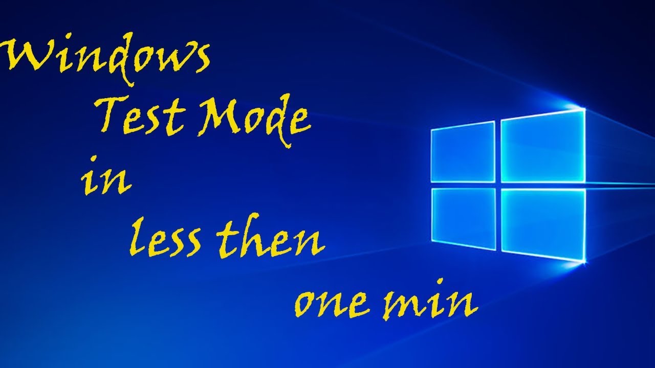 How to enable Test mode in windows