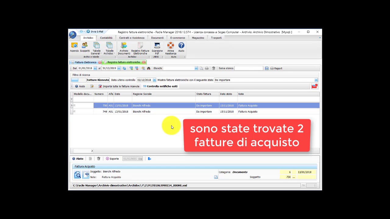 Fattura elettronica con Facile Manager: emissione, invio, ricezione fatture acquisto