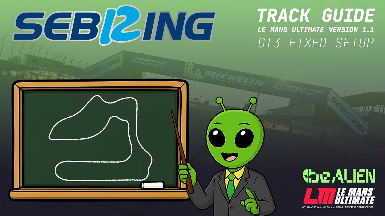 Le Mans Ultimate GT3 Fixed Setup Track Guide: Sebring (1.1)