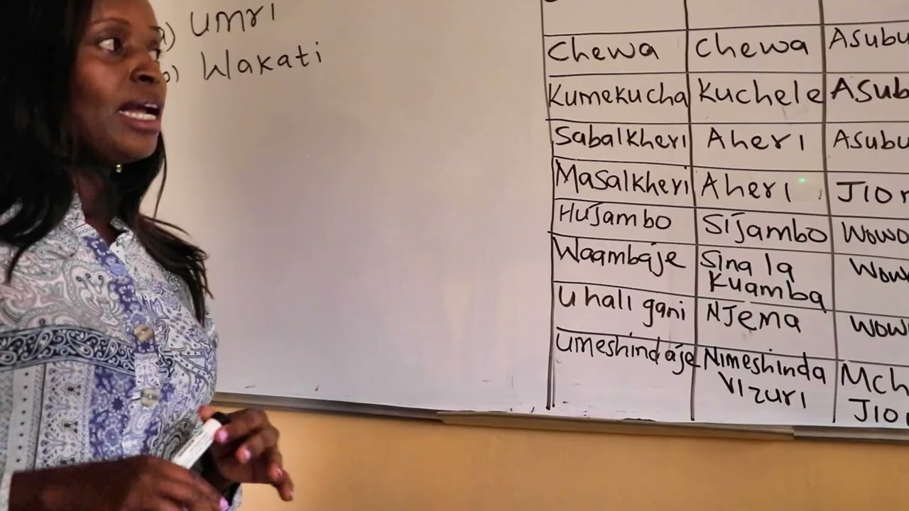 Kiswahili : Maamkizi