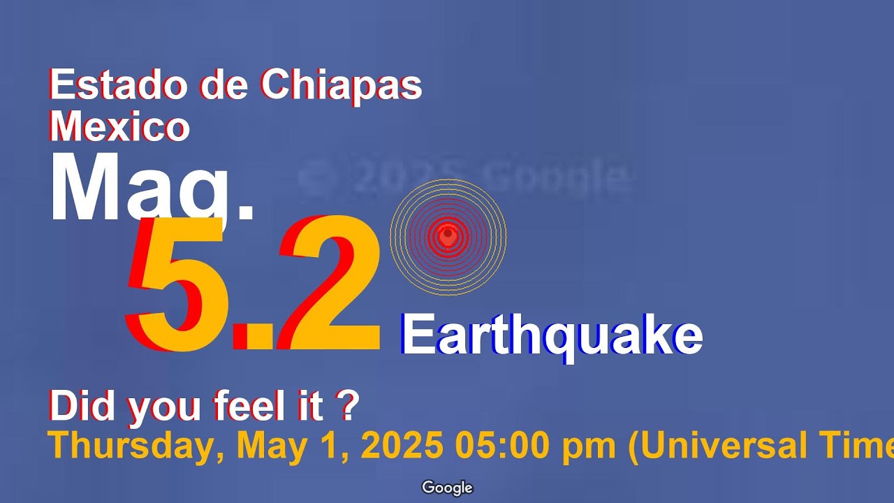 Near Coast of Chiapas, Mexico Earthquake today