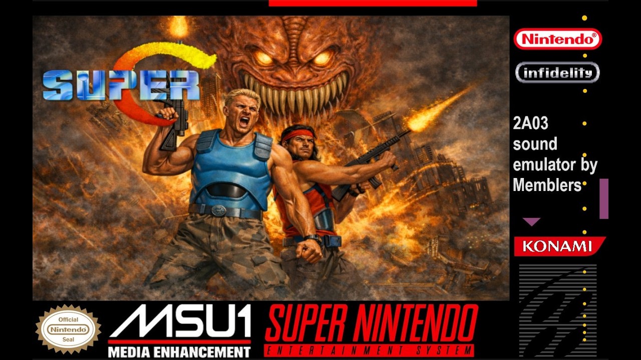 Super C (SNES) MSU-1 Enhanced audio - full playthrough