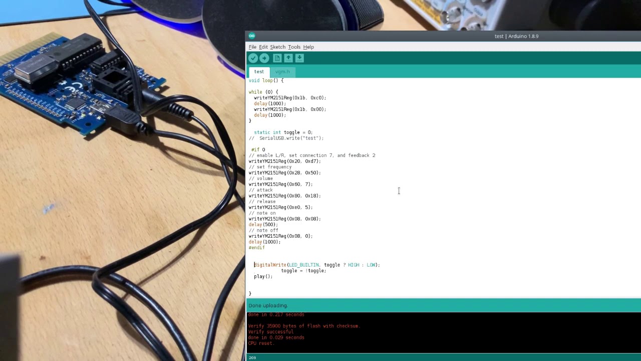 YM2151 hardware test