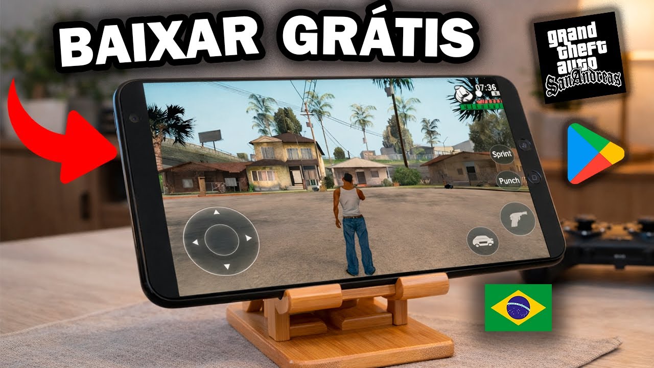 Como BAIXAR GTA San Andreas no ANDROID (GRÁTIS) 2026 BAIXAR GTA San Andreas GRÁTIS 2026