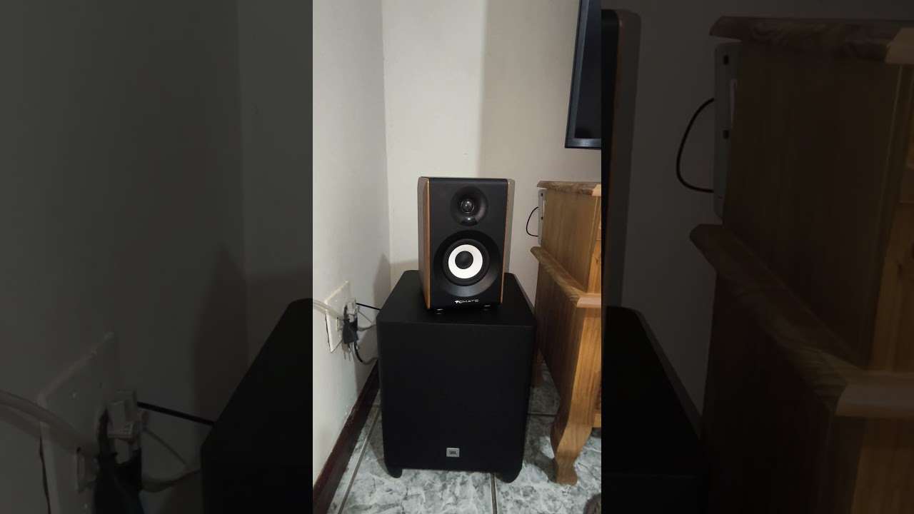 Subwoofer Jbl ativo ci8p e caixa Mts 2035
