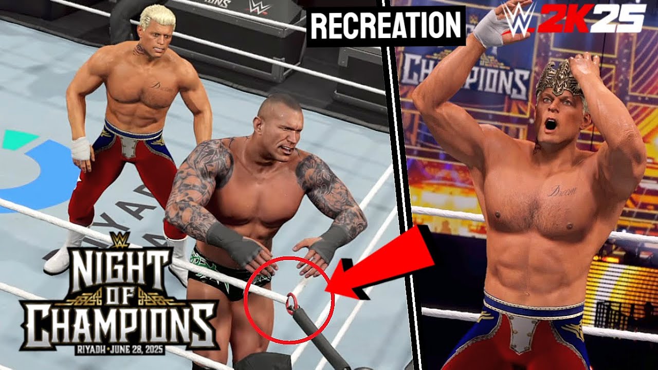 WWE 2K25 SIMULATION: Cody Rhodes vs Randy Orton | Night of Champions 2025 Highlights