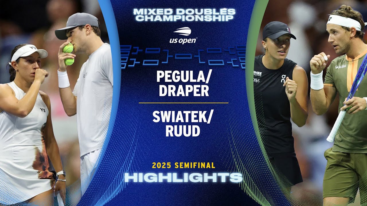 Pegula/Draper vs. Swiatek/Ruud Highlights | 2025 US Open Semifinal