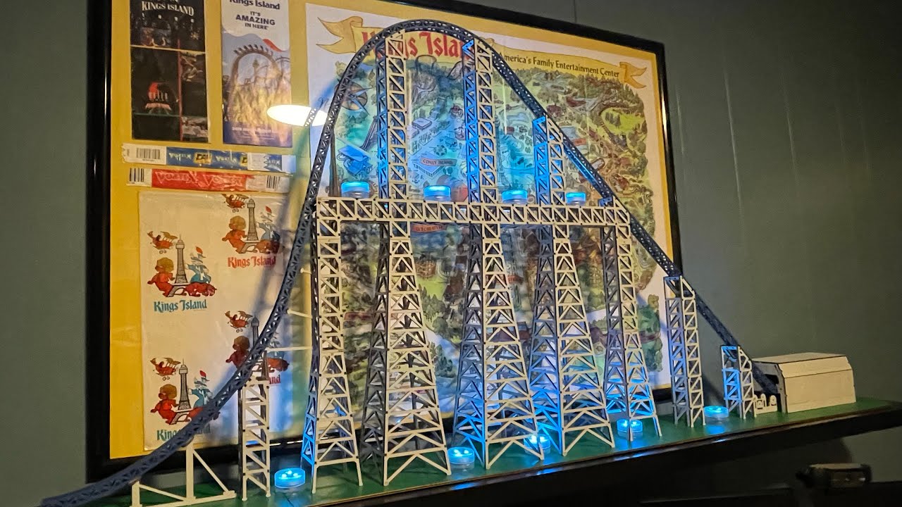 Building the Giant Millennium Force Lift Hill Coaster Cutout Timelapse 4k #cedarpoint #vlog