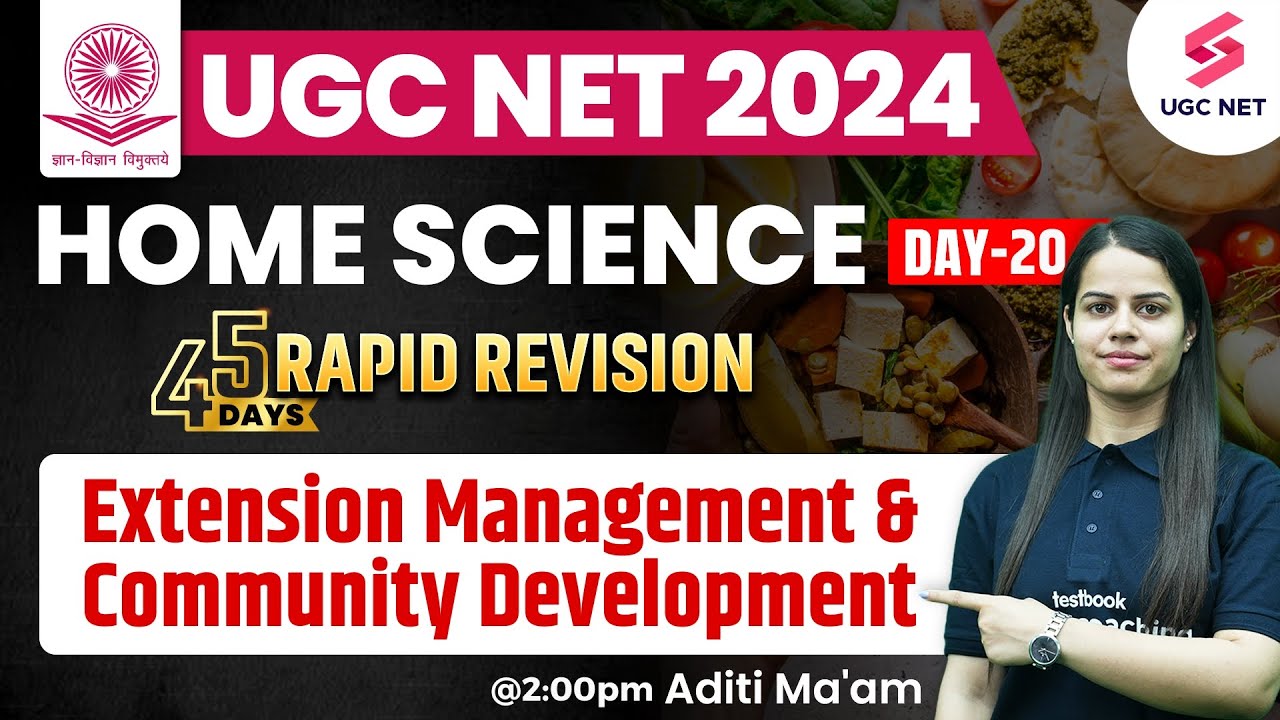 UGC NET 2024 Home Science | Extension Management and Community Development | UGC NET | Aditi Mam
