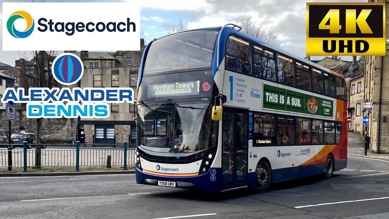 [Stagecoach: 1 Lancaster University to Heysham] Alexander Dennis Enviro400MMC (11146/YX68UWV)
