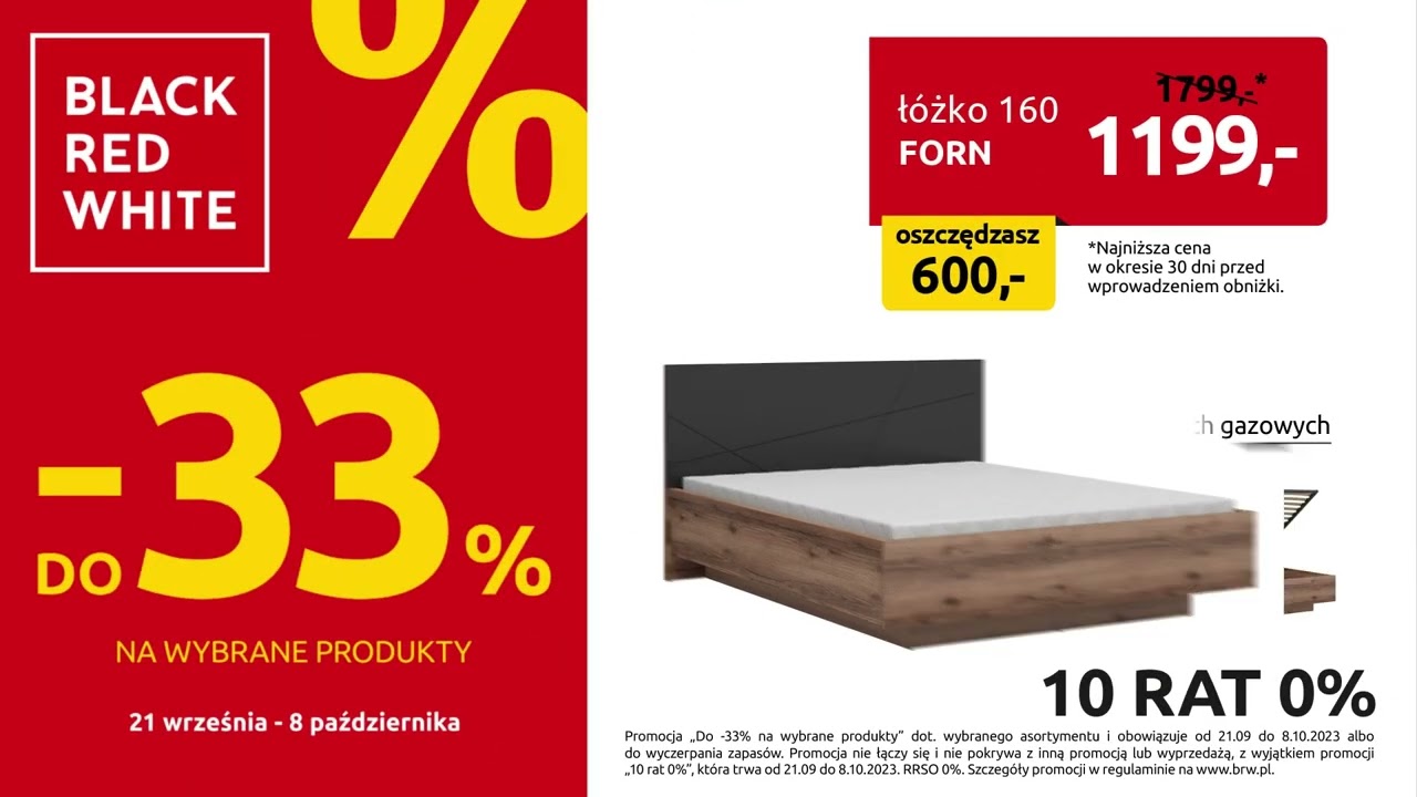 Promocja w BRW. Do -33% taniej na wybrane produkty. Ł&oacute;żko Forn