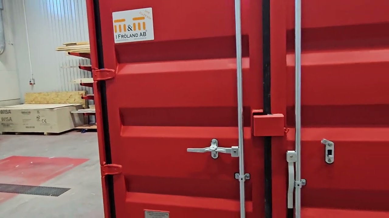 Container med högtryckskompressor.