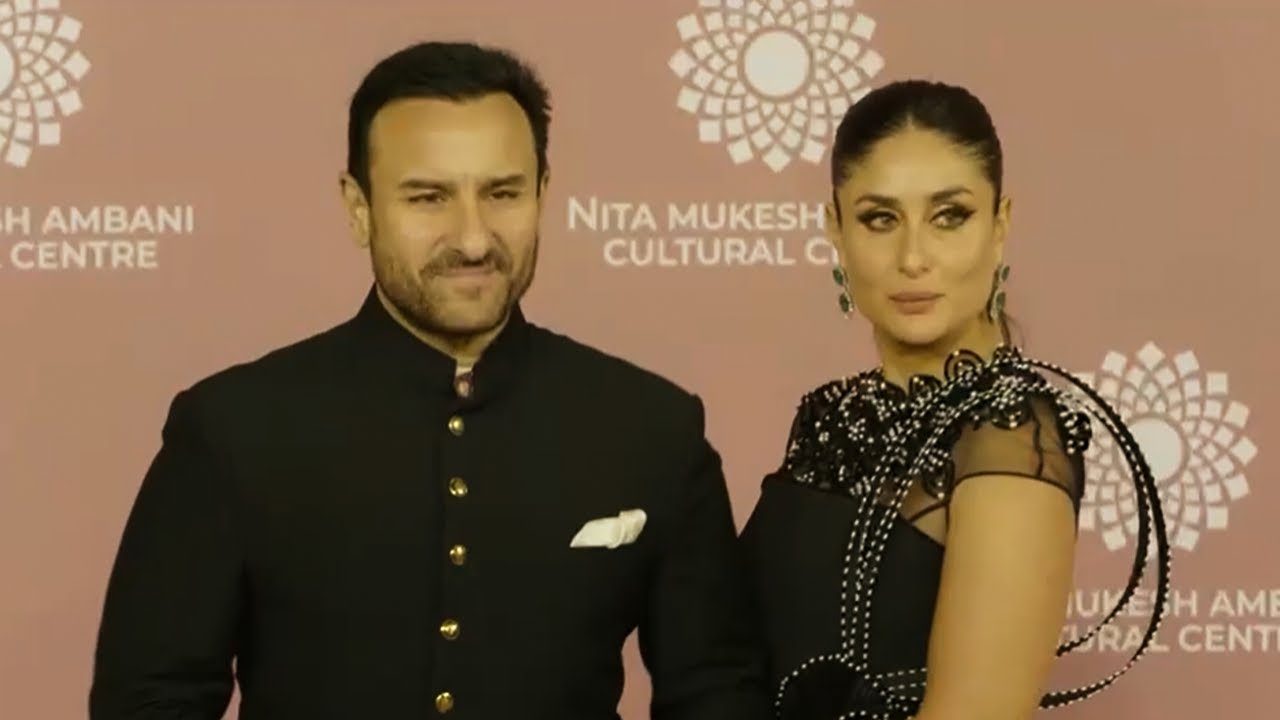 Saif Ali Khan And Kareena Kapoor Khan At The Nita Mukesh Ambani Cultural Centre