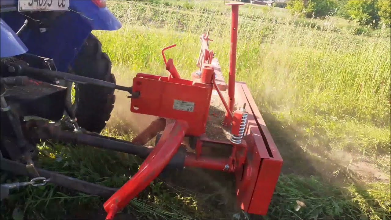 Покос травы новой роторной косилкой. Kosiarka rotacyjna Wirax Z-069