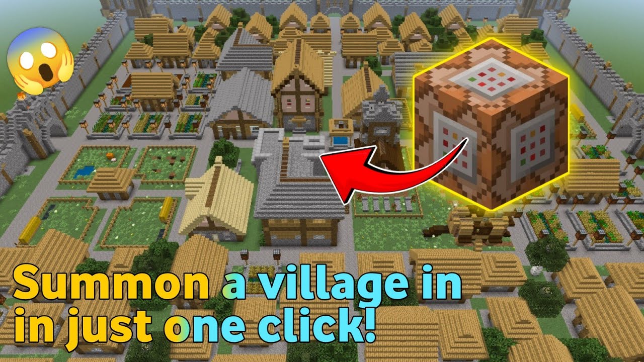 How to spawn a Village in Minecraft by using command block 