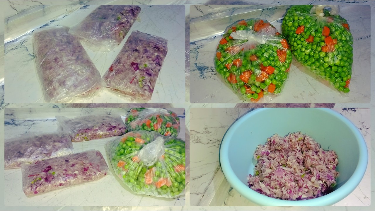 تجهيزات تريحك طول شهر رمضان 🌙 اساسيات مقدرش استغني عنها كل سنه👌تفريز البسله بدون سلق وتخزين البصل❗