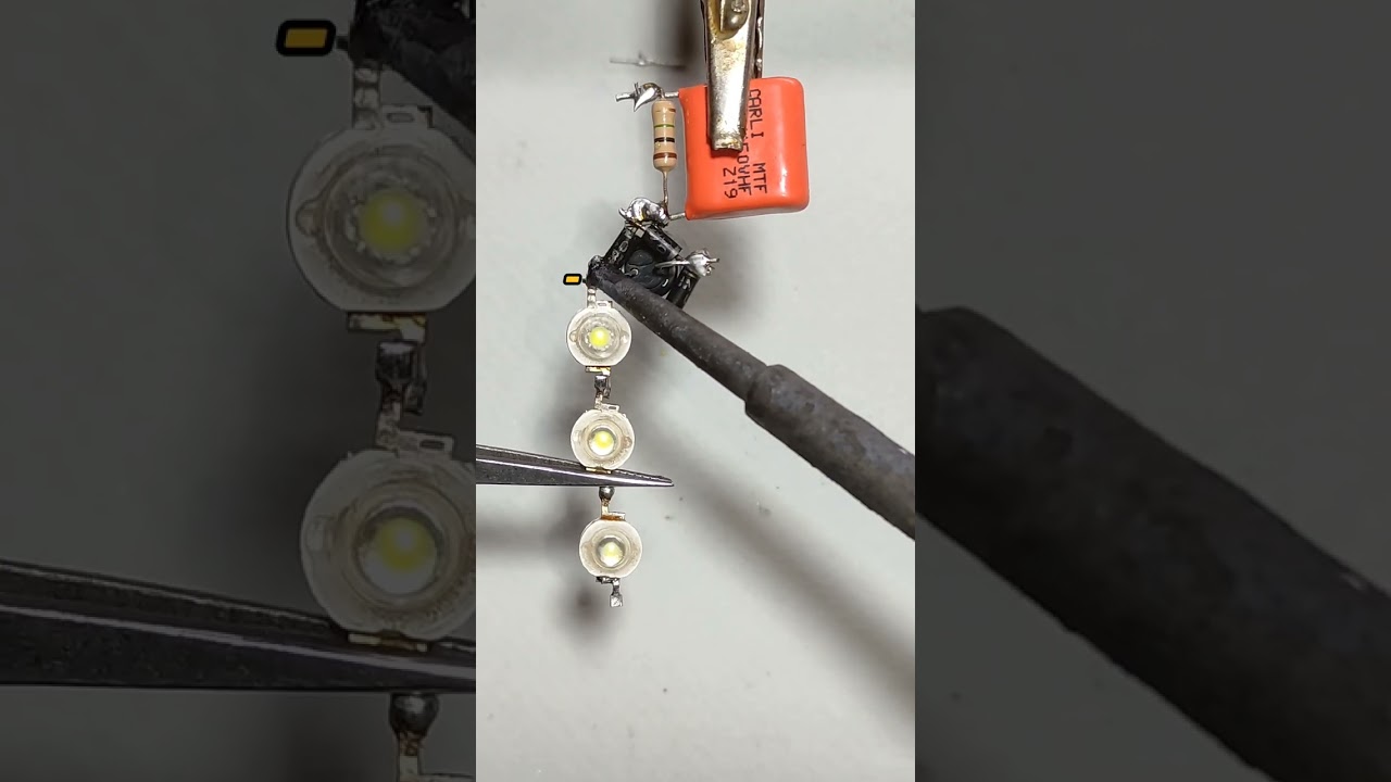 how to make 3 watt led bulb | 🤩😱 very high bright ✨ led circuit #shorts