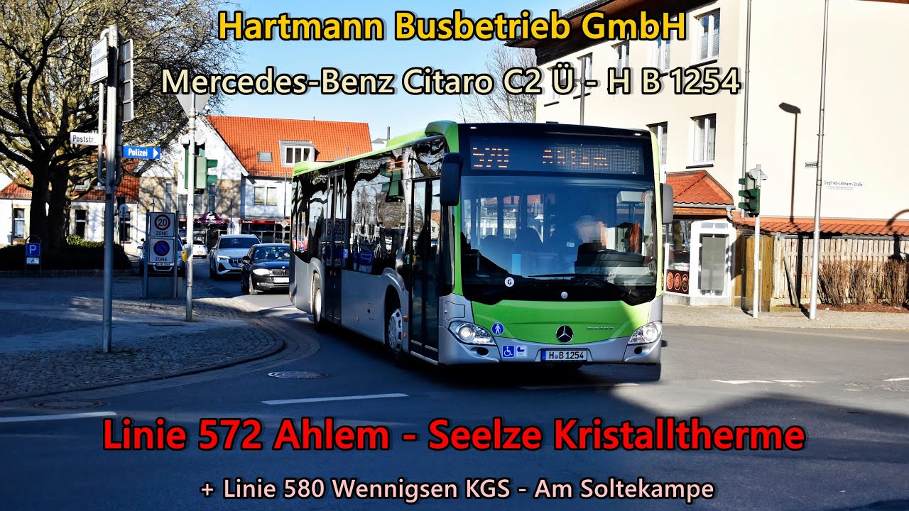 [Sound] Bus Mercedes-Benz Citaro C2 Ü von Hartmann Busbetrieb GmbH - H B 1254 (ZF Ecolife)