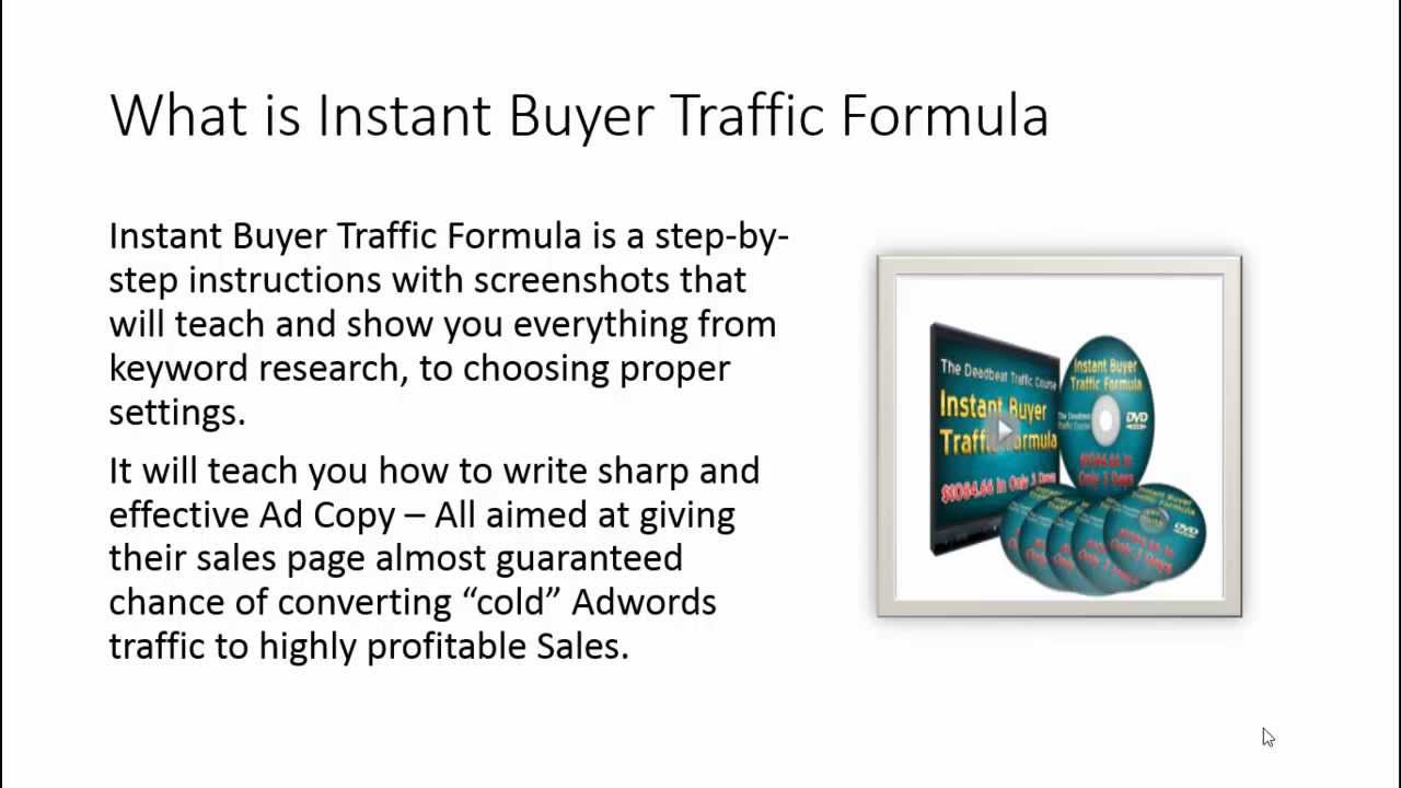 Instant Buyer Traffic Formula Download - Get the best Instant Buyer Traffic Formula bonus and review