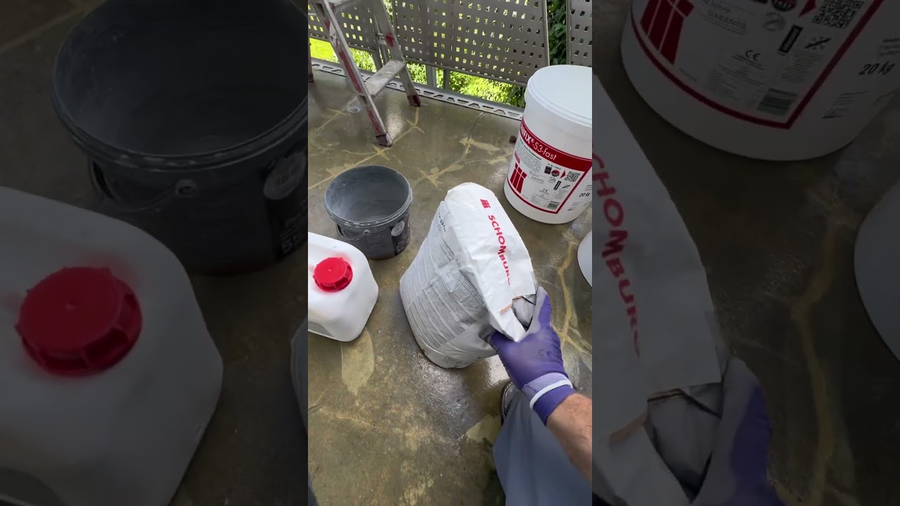 Zweikomponentenkleber wei&szlig; von Schomburg-S3 #baustelle #fliesenleger #handwerk #fliesenkleber