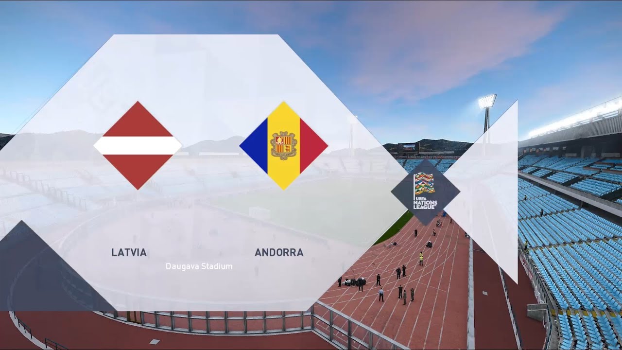 Latvia vs Andorra | 2020-21 UEFA Nations League | PES 2020