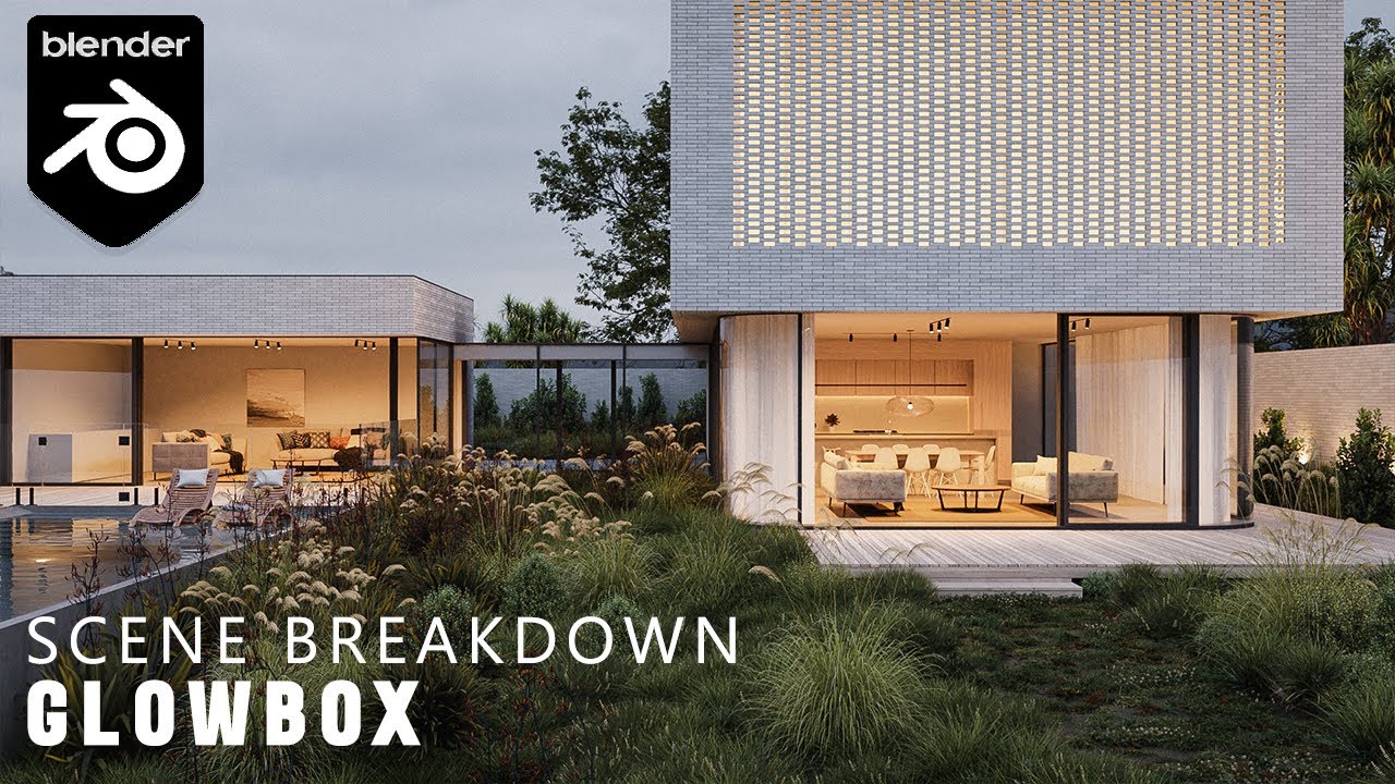 Blender Exterior Overcast Render Breakdown - GLOWBOX