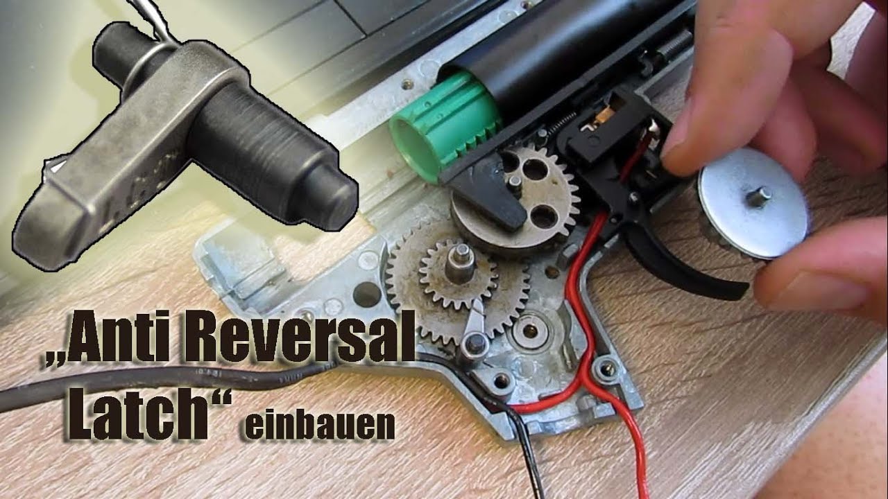 Wie baue ich den Anti Reversal Latch ein? V2 Gearbox Airsoft