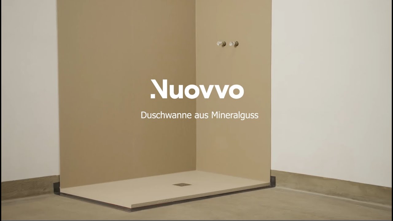 Installation der Nuovvo Duschwanne aus Harz und Mineralguss
