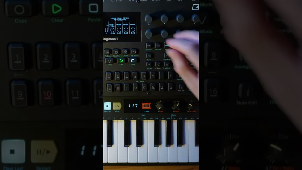 Как использовать aftertouch с Digitone 2? #aftertouch #digitone2 #keystep37