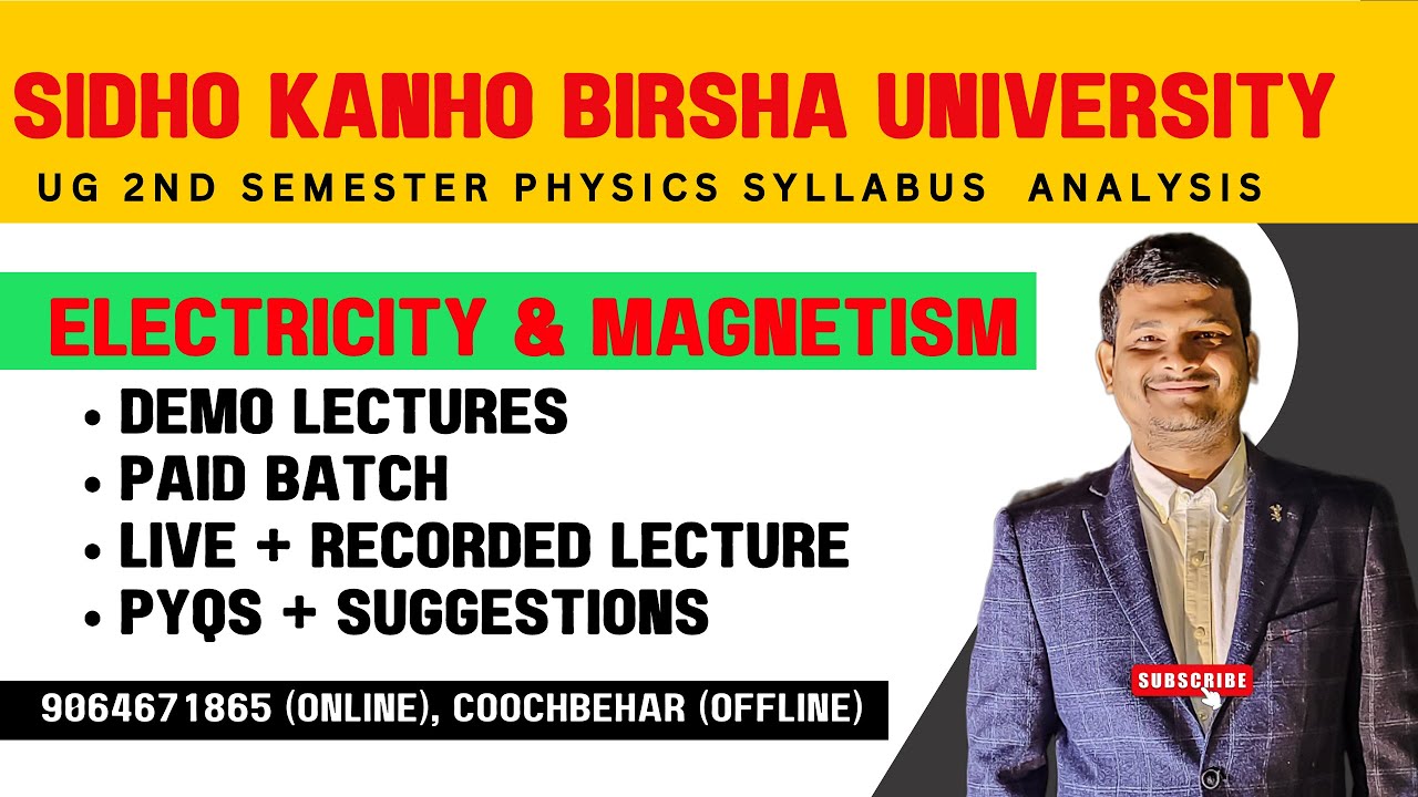 bsc 2nd semester physics syllabus | electricity & magnetism