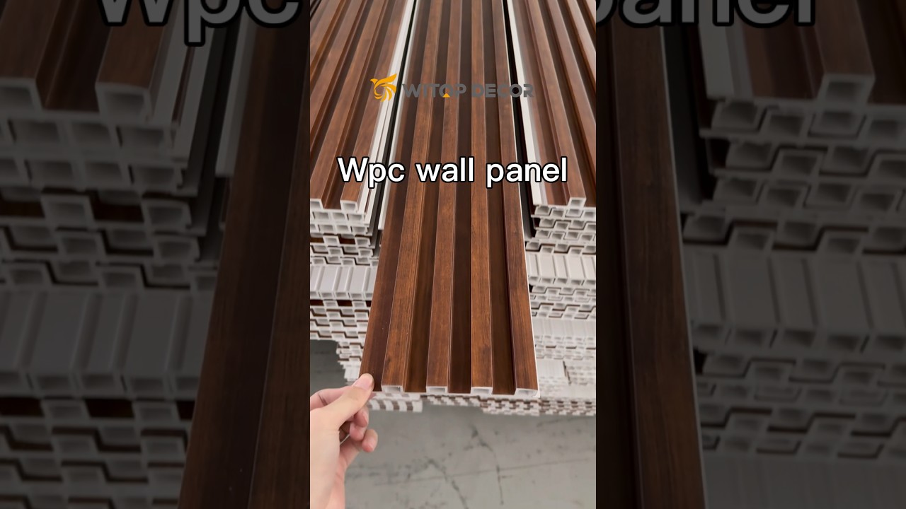 Wood substitute interior fluted wpc wall panels for home decor. 