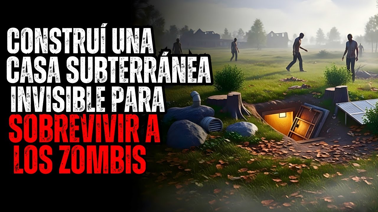 Construí una casa subterránea invisible para sobrevivir a los zombis