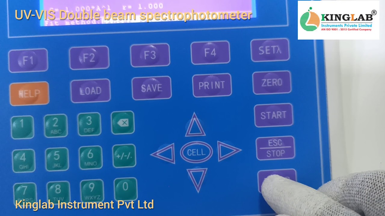 Double beam UV VIS Spectrophotometer