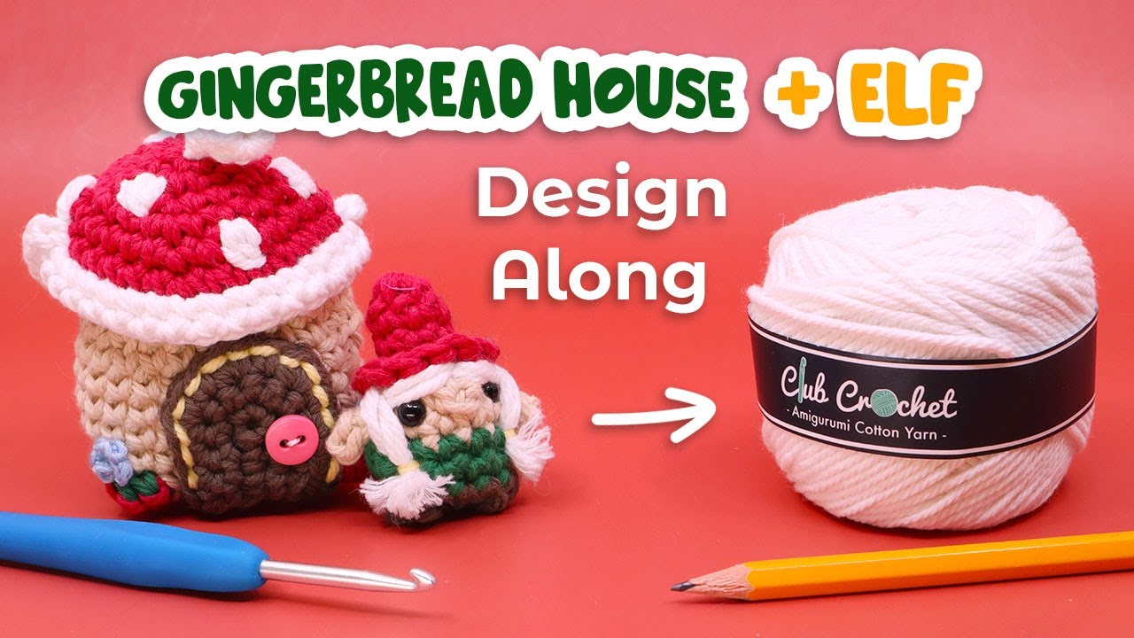 Let's Design a Gingerbread House and Elf Minigurumi Crochet Pattern!