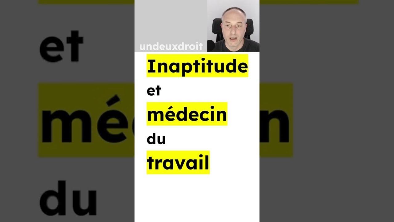 Le monopole de l'appréciation de l'inaptitude par le médecin du travail